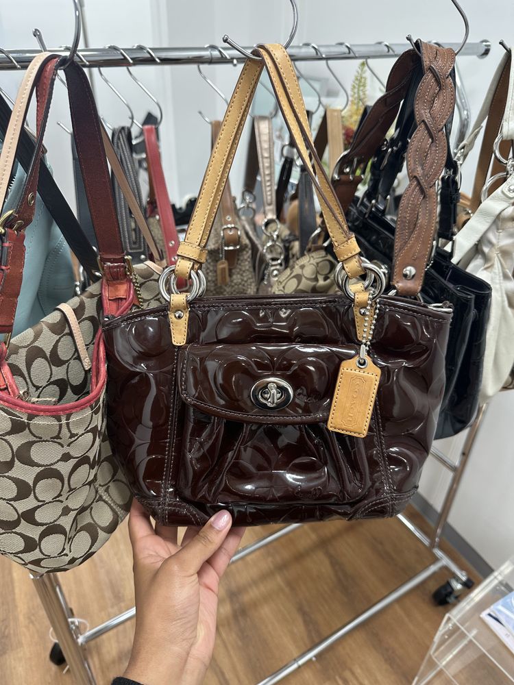 Coach Coach Patent Leather Signature Tote Bag product image