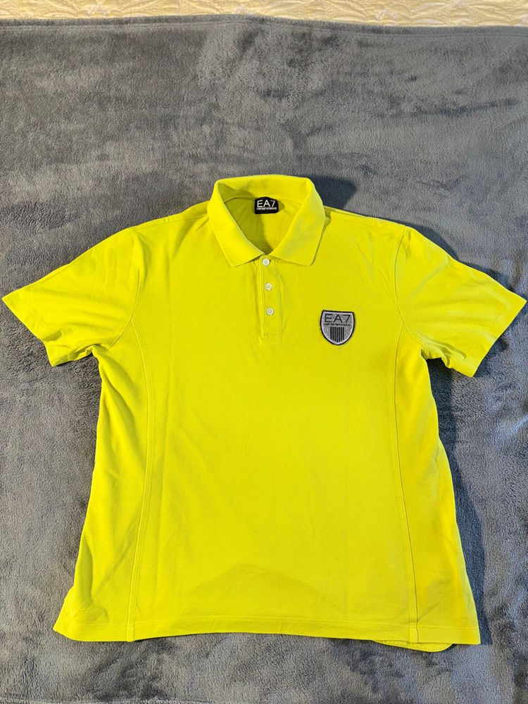 Ea7 Yellow Polo Shirt