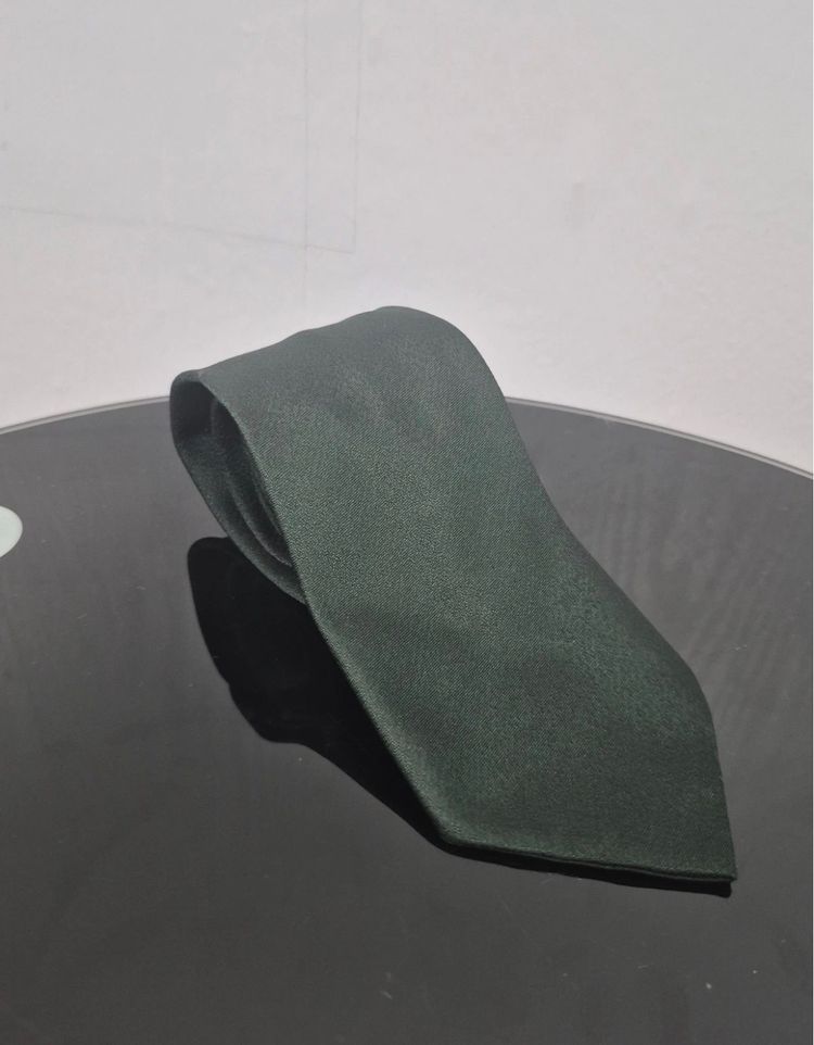 St Michael Mens Vintage Dark Green Polyester Neck Tie One Size Smart Work Formal