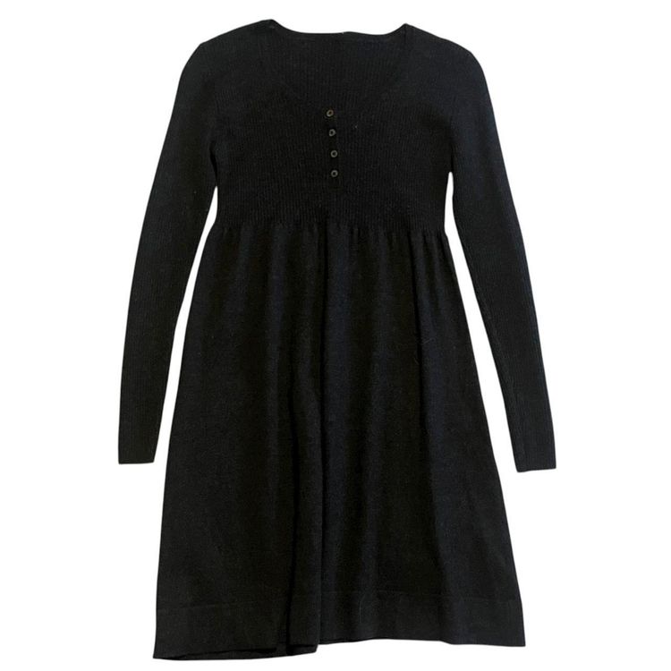 Wool Black baby doll dress 