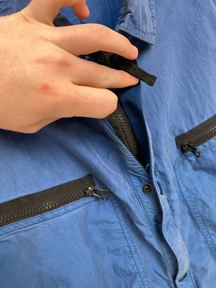Stone Island Blue Cotton Blend Overshirt imagen 5