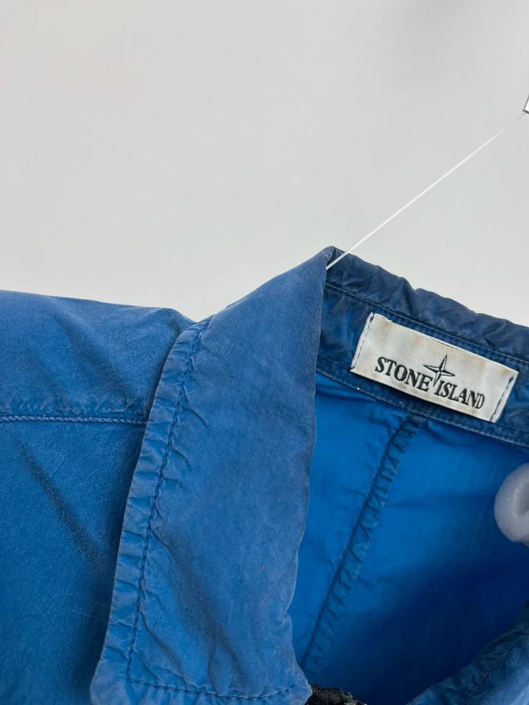Stone Island Blue Cotton Blend Overshirt imagen 2