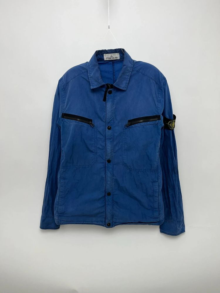 Immagine di Stone Island Blue Cotton Blend Overshirt 1