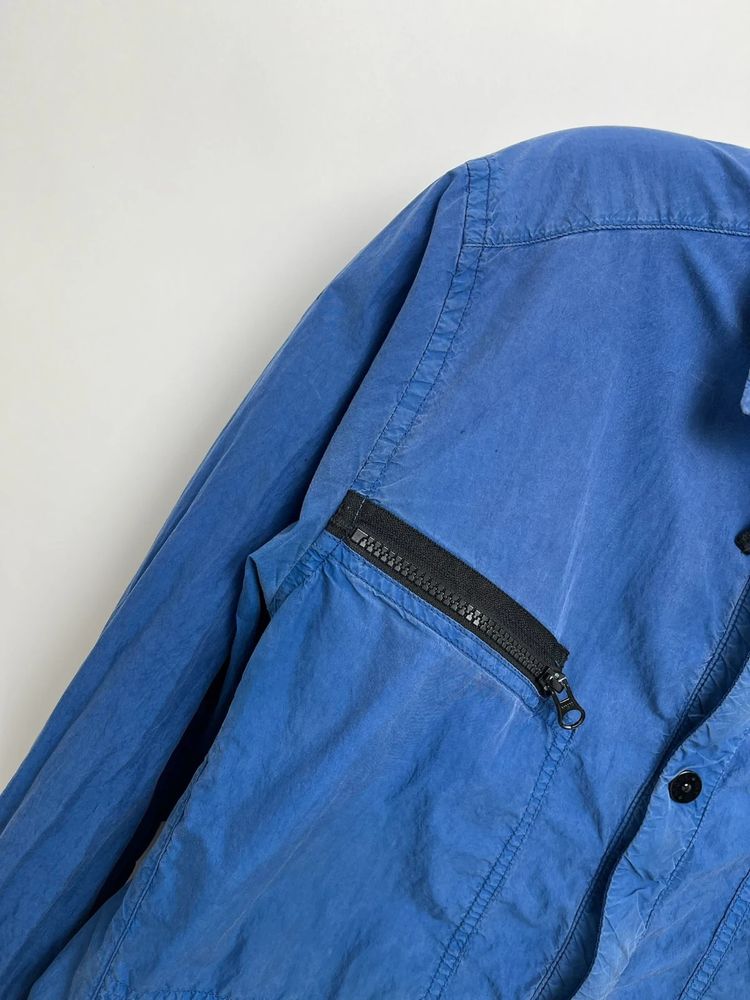 Stone Island Blue Cotton Blend Overshirt imagen 3