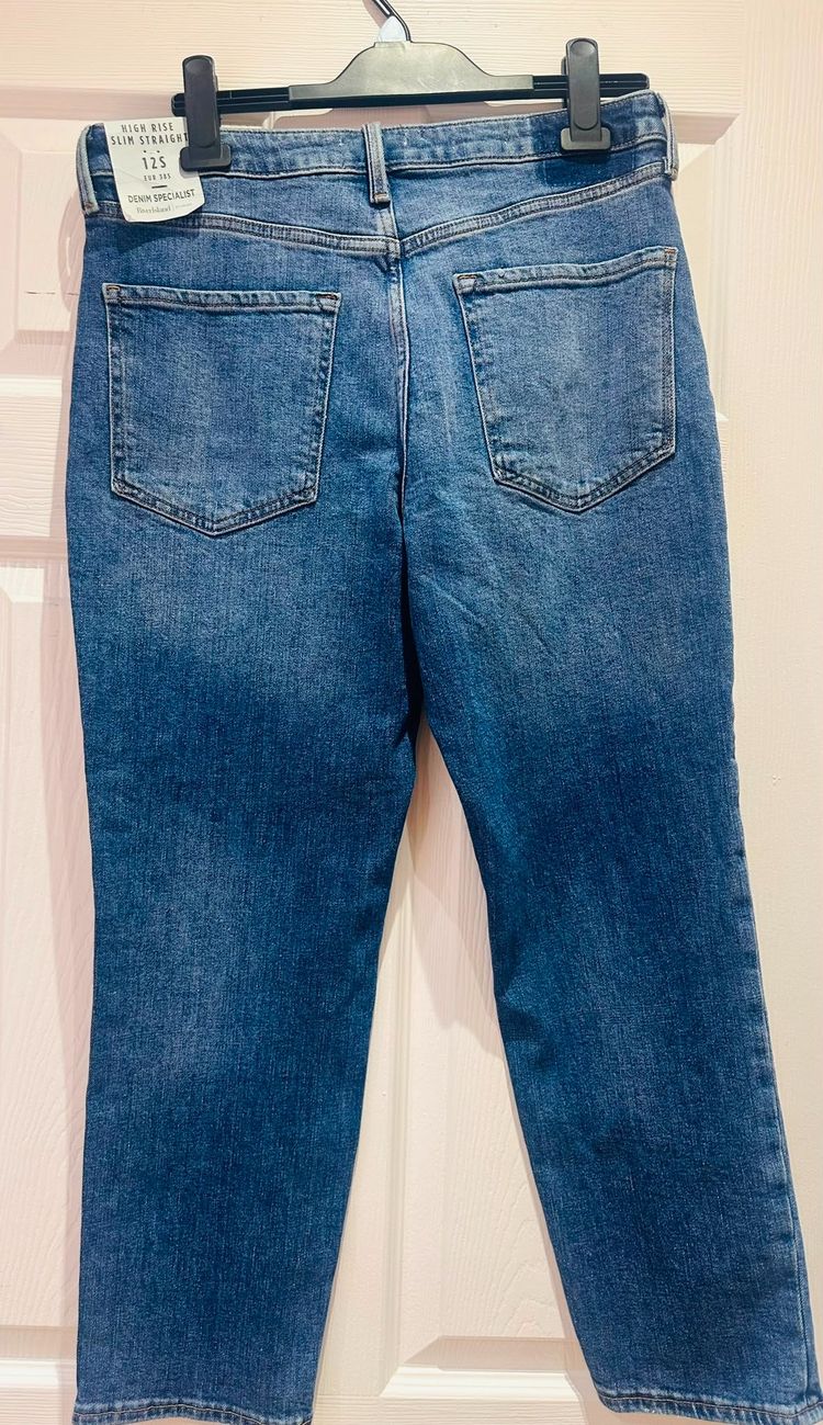 Blue Denim Jeans 12 Short obraz 2