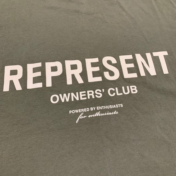 Represent Medium Owners Club Khaki Green Tee imagen 8