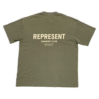 Represent Medium Owners Club Khaki Green Tee