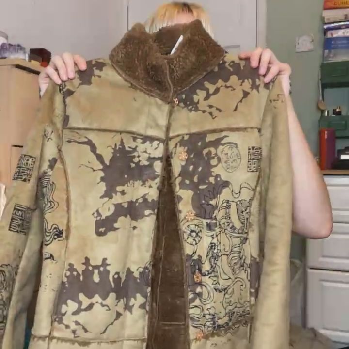 Other print faux suede coat product image