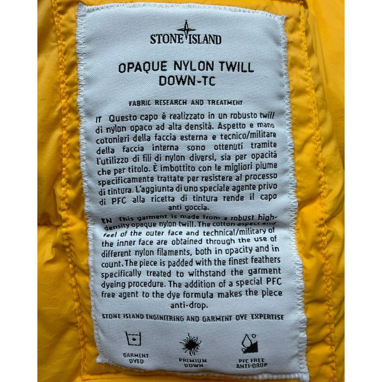 A/W 22 Stone Island Opaque Nylon Twill Down-TC Balaclava Puffer Jacket - Yellow 9