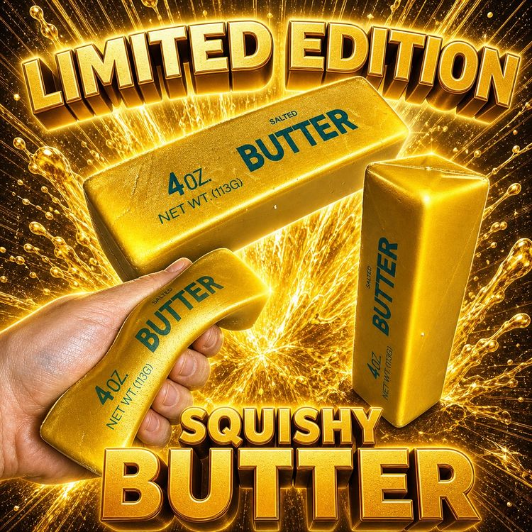 LIMITED EDITION GOLD Squishy Butter Sensory Squish Fidget Toy 15cm image 8