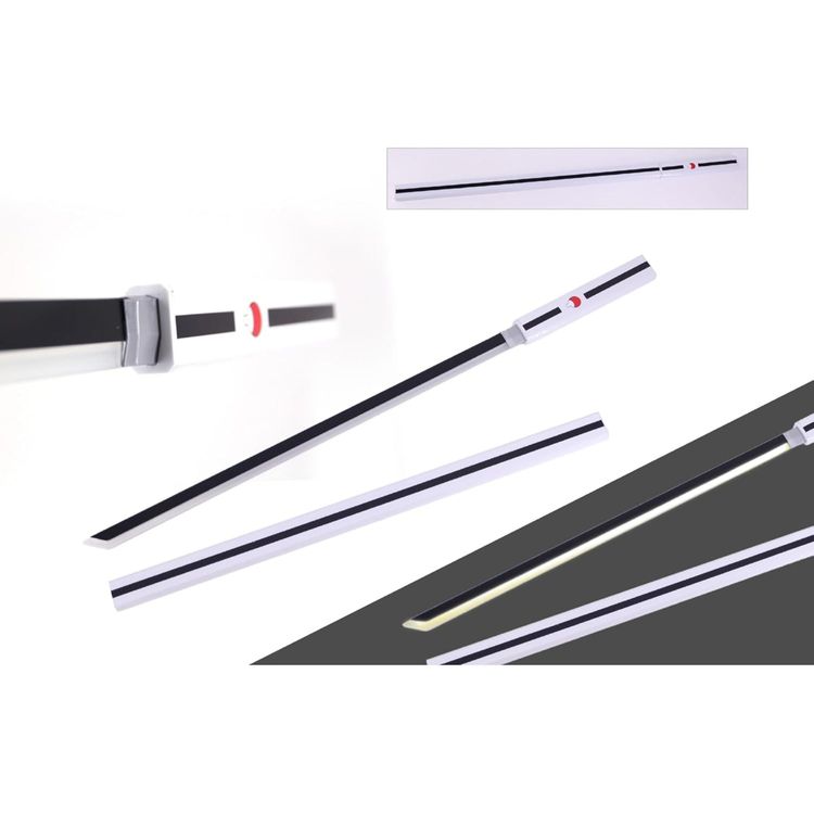 Naruto Shippuden White LED Light Up Bamboo Wood Sword Cosplay Prop Replica image 1