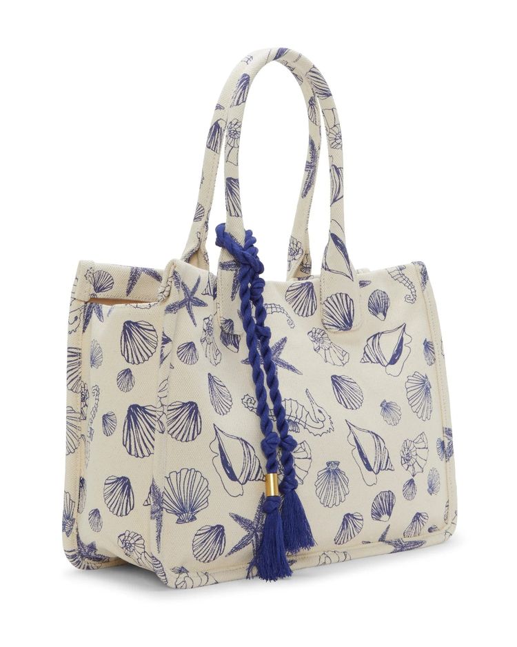 Immagine di Canvas Tote Bag With Seashell Print 2