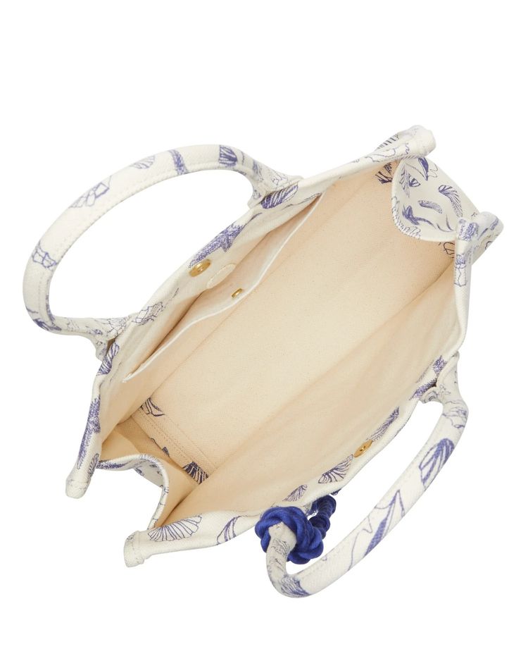Immagine di Canvas Tote Bag With Seashell Print 4