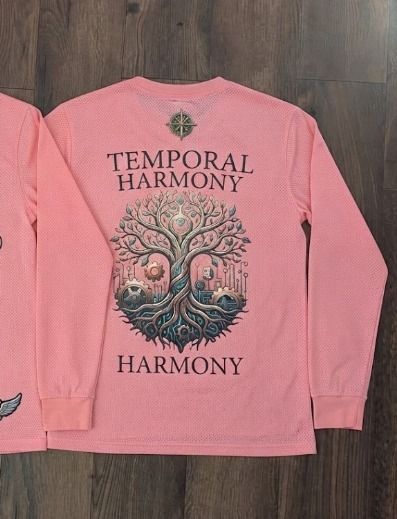 Chrome Hearts Pink Long Sleeve Shirt With Mechanical And Tree Designs product image