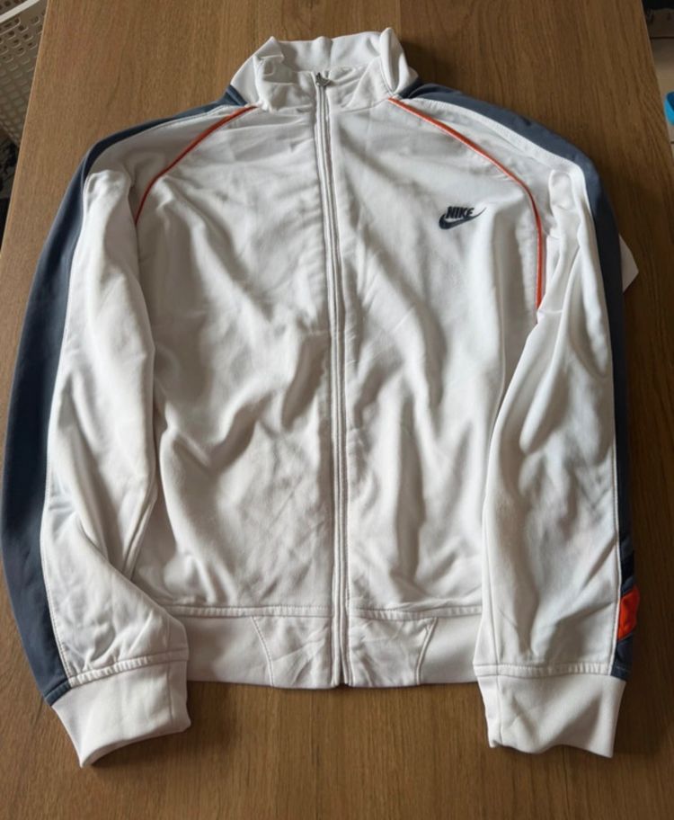 Nike White Zip-Up Jacket imagen 1