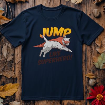 Jump Like A Superhero Cat T-shirt 2