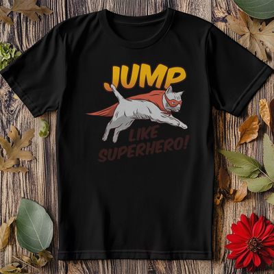 Jump Like A Superhero Cat T-shirt 3