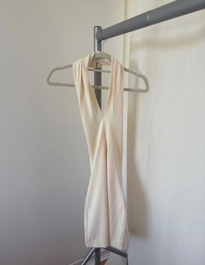 Meshki Cream Sleeveless Dress