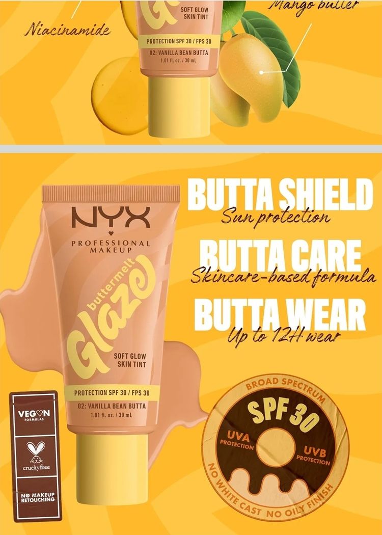 Immagine di Nyx Buttermelon Glaze Soft Glow Skin Tint Spf 30 3