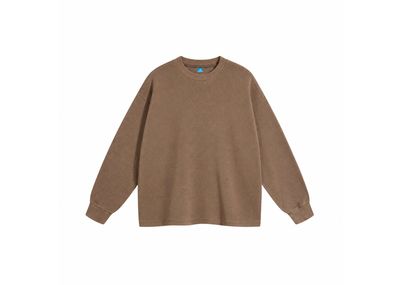 UNBRANDED VISION BROWN WAFFLE SWEATSHIRT