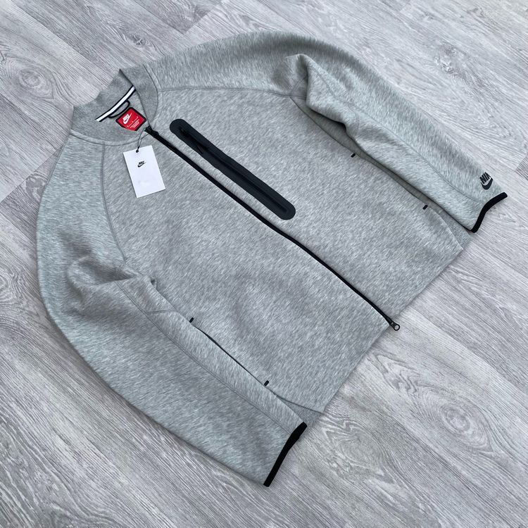 Nike Tech Fleece Zip Windrunner Bomber Varsity Jacket - Grey [FB8008-063]