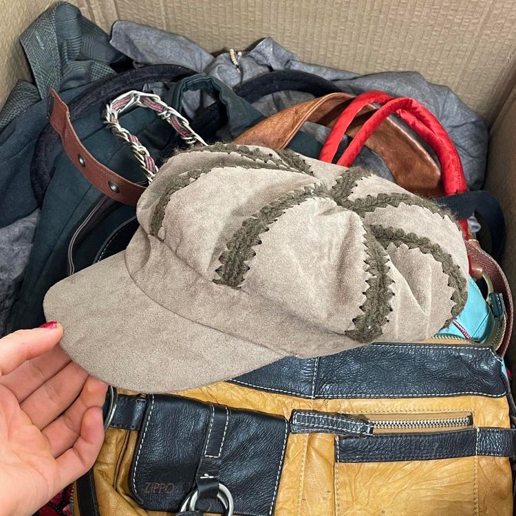 Brown Suede Patchwork Newsboy Cap 5