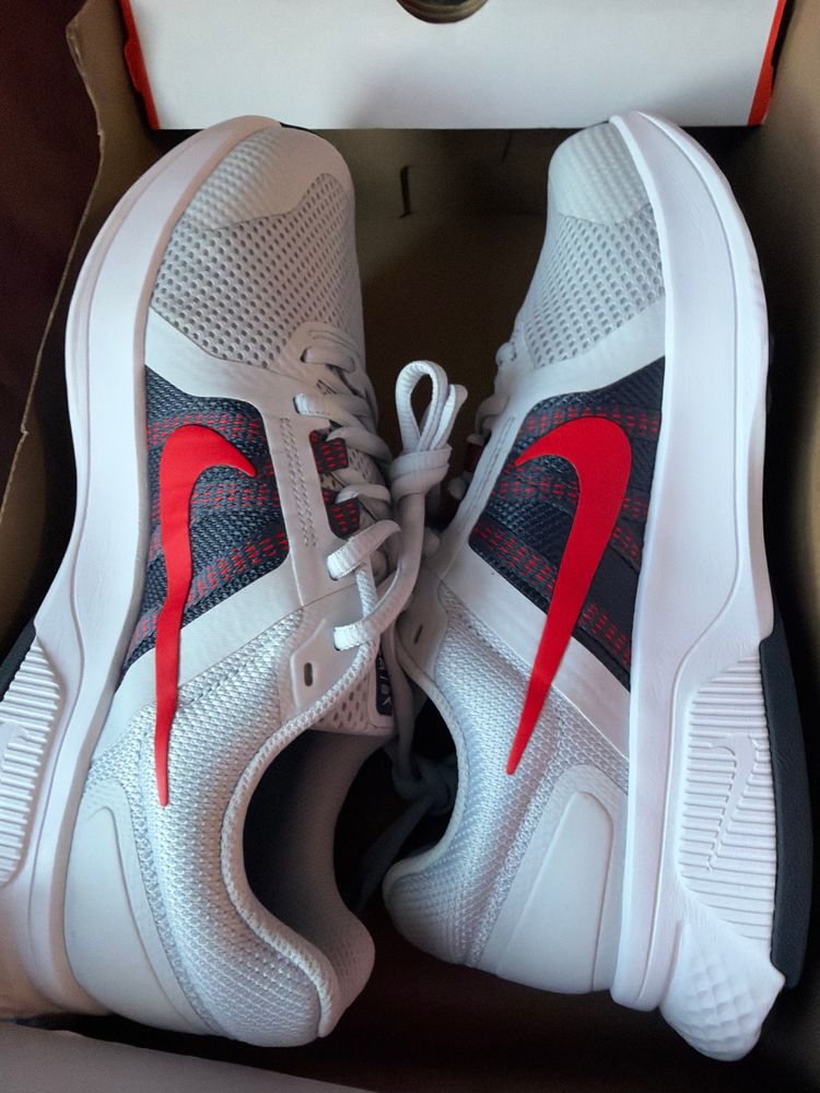 Nike White And Red Sneakers image 1