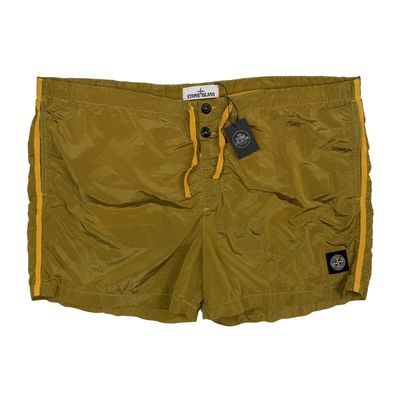 Bañador Nylon Metal Stone Island mostaza - talla 2XL