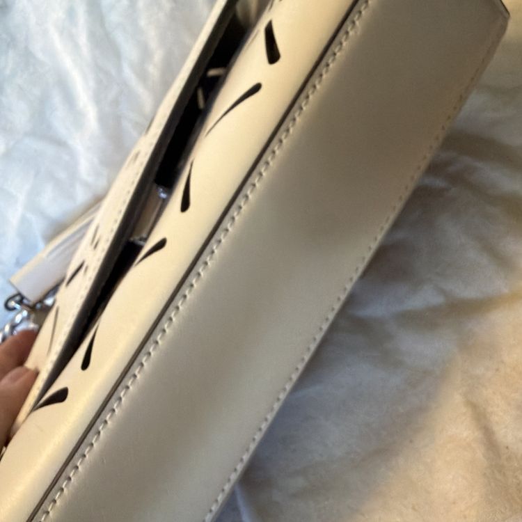 Tory Burch Fleming Diamond Perf Leather Convertible Shoulder Bag Cream BNRRP£615 image 7