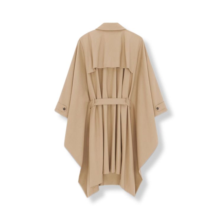 Saint Laurent Paris Runway Beige Kaftan Double Breasted Trench Coat image 8
