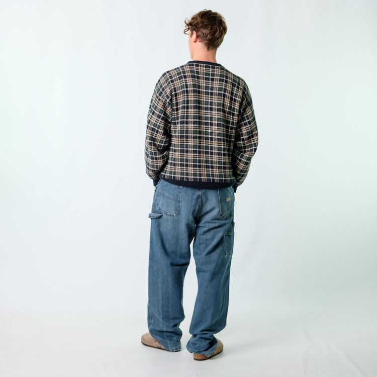Blue y2ks Wrangler Denim Carpenter Baggy Jeans Pants (38x34) image 2