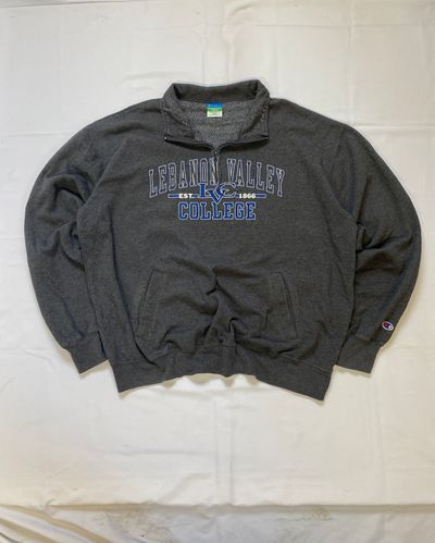 Champion Quarter Zip Sweatshirt - Charcoal Grey (XXL)