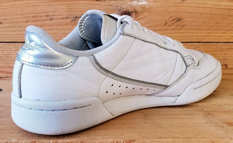Adidas Continental 80 Low Leather Trainers UK6/US7.5/EU39 EE8925 White/Silver image 8