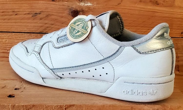 Adidas Continental 80 Low Leather Trainers UK6/US7.5/EU39 EE8925 White/Silver image 11