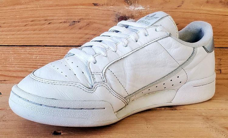Adidas Continental 80 Low Leather Trainers UK6/US7.5/EU39 EE8925 White/Silver image 2