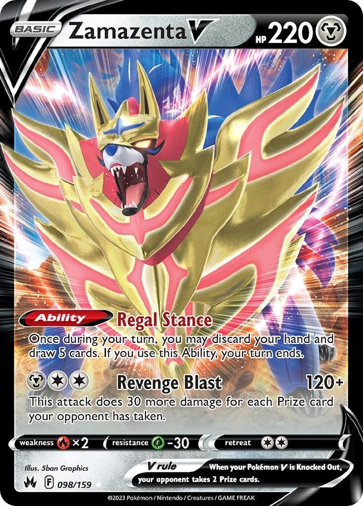 Pokemon Zamazenta V CRZ 098/159 Crown Zenith product image