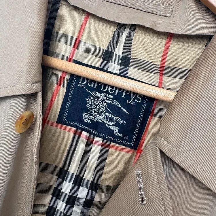 Burberry Vintage Nova Check Lined Mac Trench Coat imagen 4
