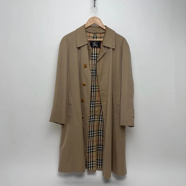 Burberry Vintage Nova Check Lined Mac Trench Coat imagen 2