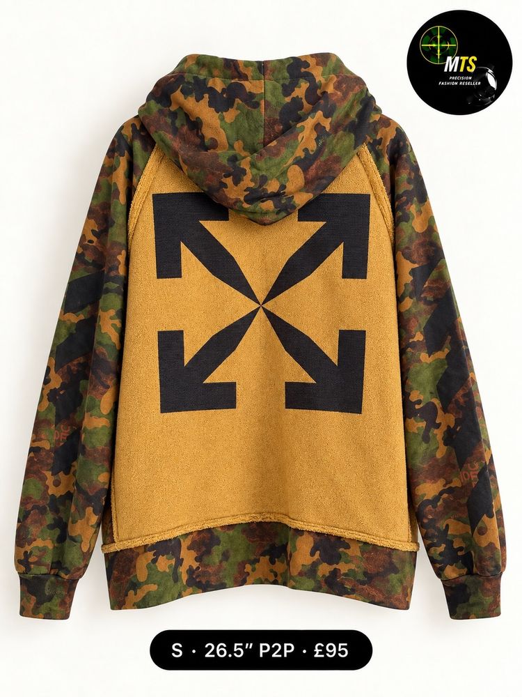 2524 oversized Off-White camo hoodie 26.5” p2p imagen 2