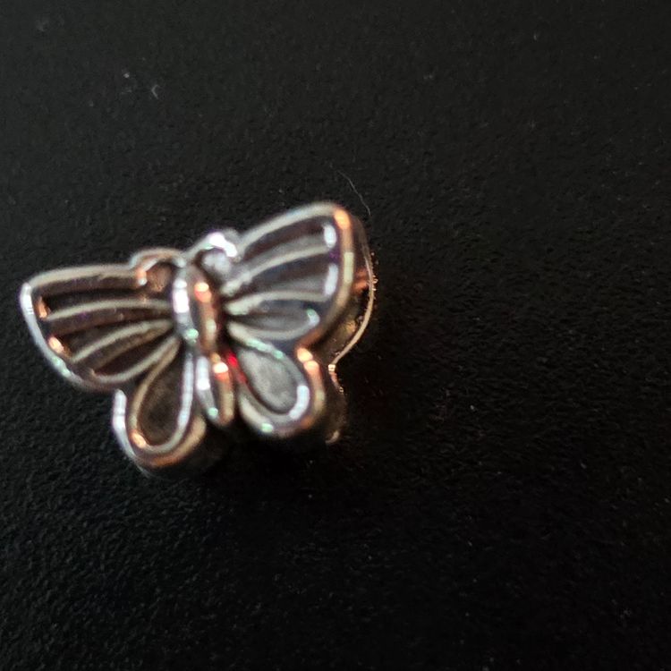 Silver Butterfly Charm image 1