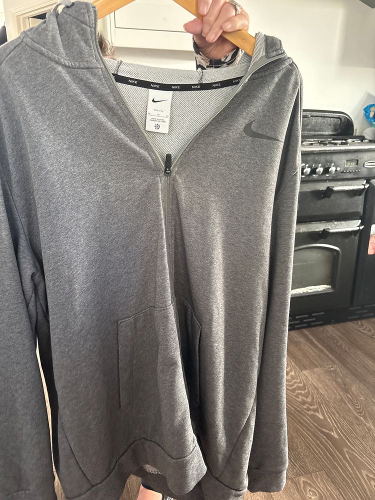 Nike Grey Zip-Up Hoodie