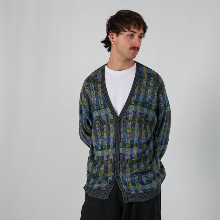 Dark Green 90s italian style Knit Sweatshirt (M) image 2