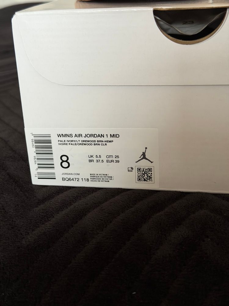 Nike jordan 1 mid beż brąz beżowe 39 image 5