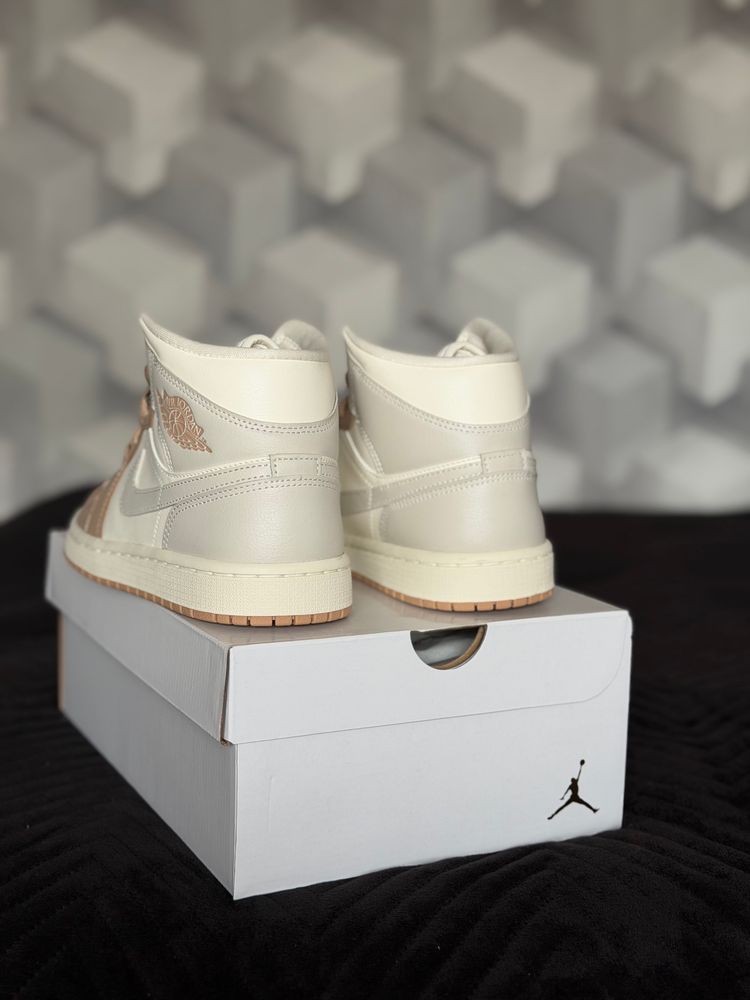 Nike jordan 1 mid beż brąz beżowe 39 image 2
