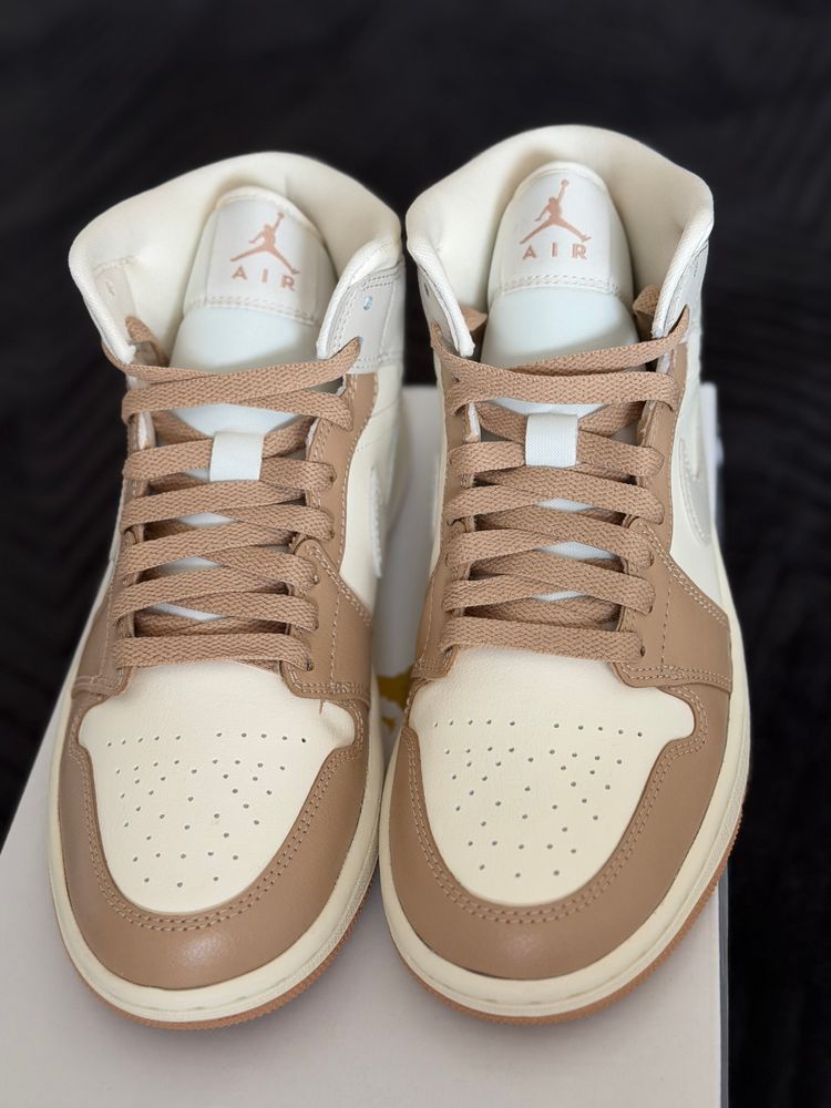 Nike jordan 1 mid beż brąz beżowe 39 image 4