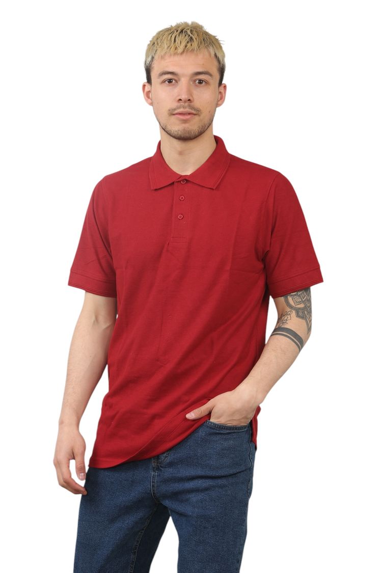  burgundy wine polo shirt image 4