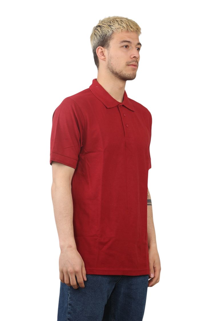  burgundy wine polo shirt image 2