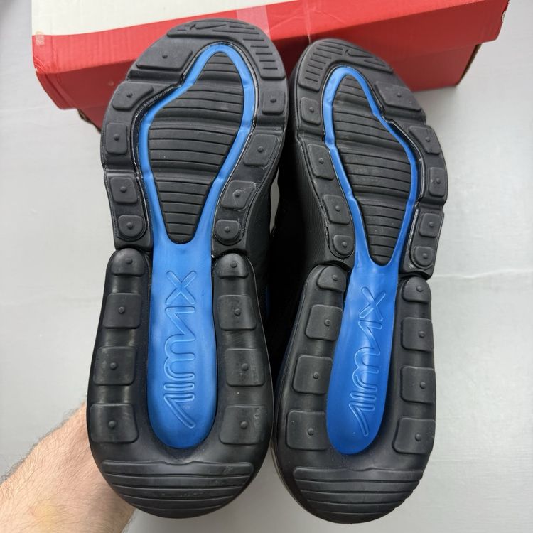 Size 6 - Nike Air Max 270 Black Imperial Blue Dark Grey Trainers CN9575-001 image 4