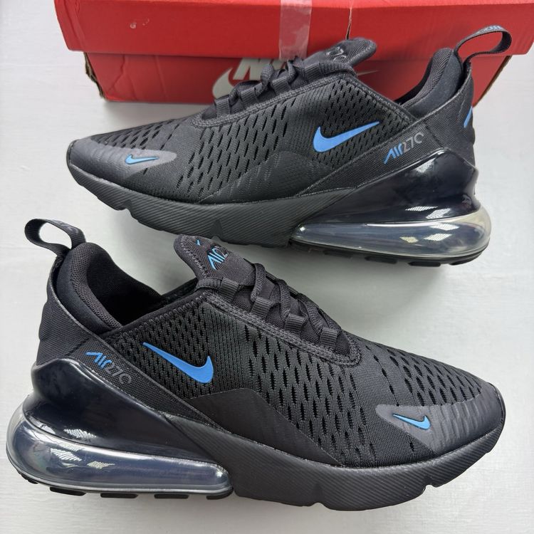 Size 6 - Nike Air Max 270 Black Imperial Blue Dark Grey Trainers CN9575-001 image 1