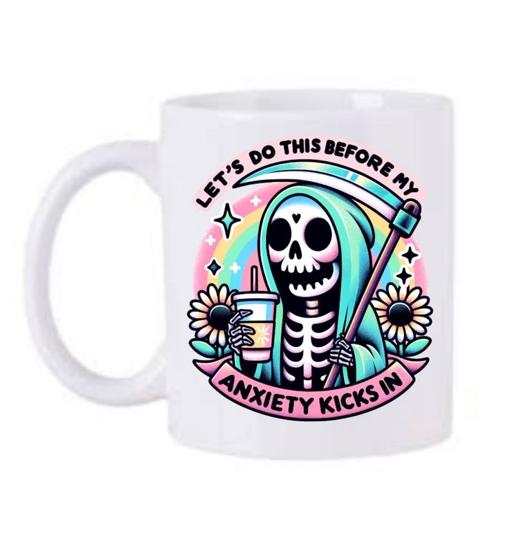 Other White Mug With Skeleton And Text Design product image